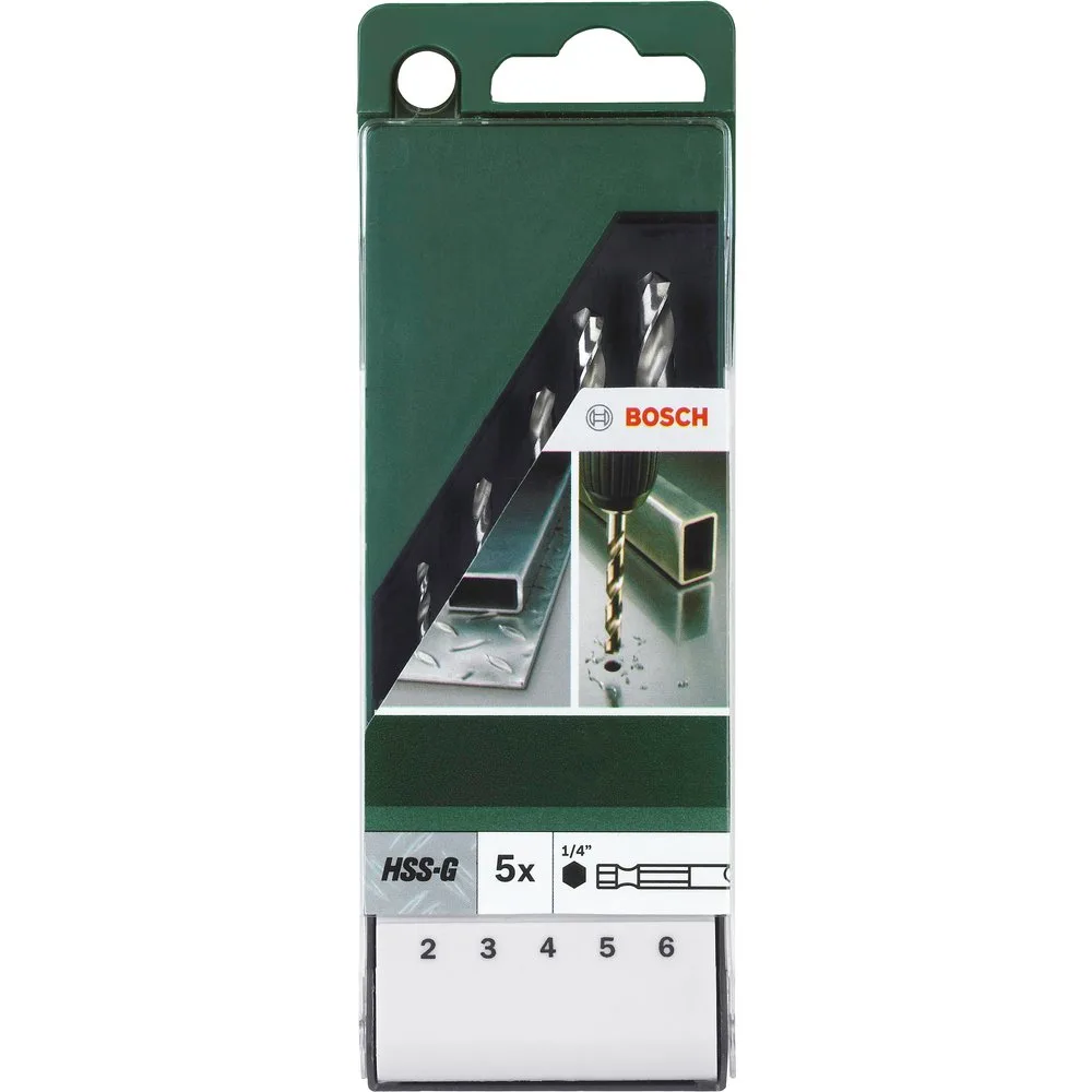 Set 5 Brocas para Metal HSS-G con Vástago Hexagonal - Bosch - FashionsVida