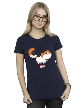 Women's Big Hero 6 Baymax Kitten Pose Cotton T-Shirt in Navy Size: Small - Navy - Size: S - Disney - FashionsVida
