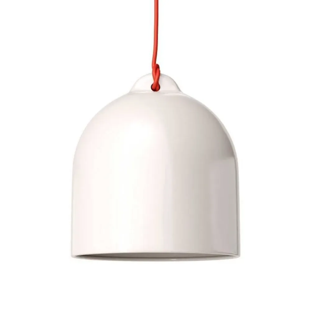 Cables Lampe Suspendue Avec Ampoule Textile Bell M 1.2 M Bright White One Size - Creative - FashionsVida