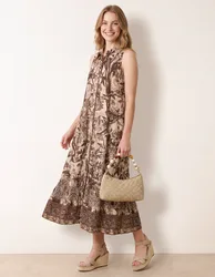 Midi Shirt Dress - M / CHOCOLATE - female
