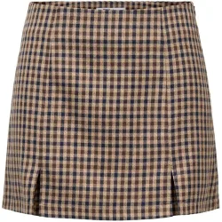 Falda corta con estampado de cuadros