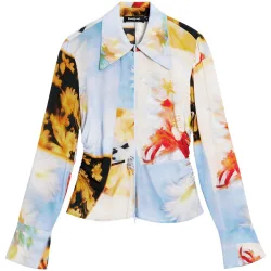 Camisa de mujer fluida flores