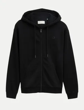 Hoodie Sweatjacke mit Logo-Print Schwarz L - Tom Tailor Denim - FashionsVida