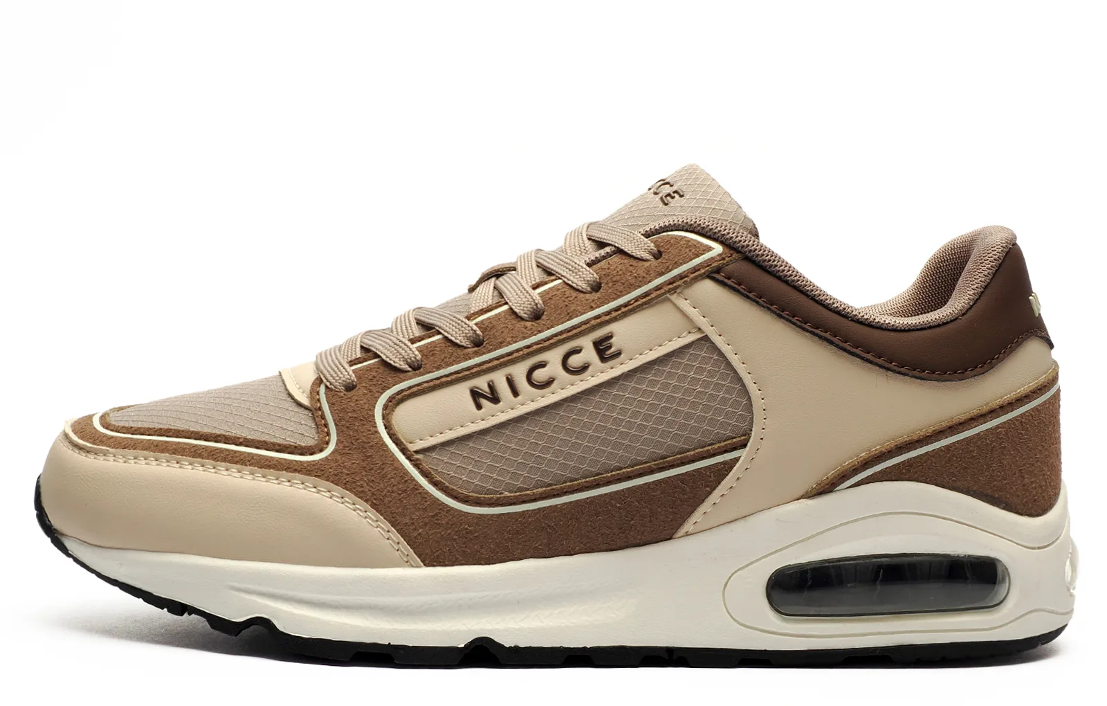 Elossi Mens Trainers - Brown - Size Uk 8 - Nicce - FashionsVida