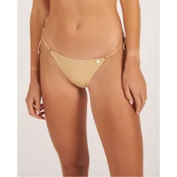 Braga de bikini metalizada con lazos ajustables