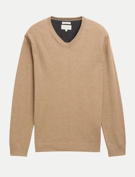 Regular-Fit Strickpullover Beige XL