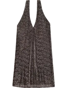 Vestido corto escote halter con lazadas - The-Are - FashionsVida