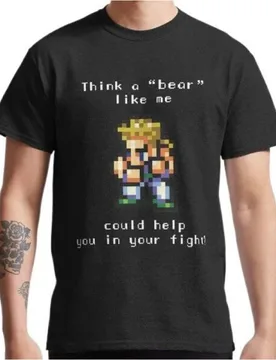 A Bear Like Sabin Final Fantasy Gift t shirt for RPG gamer 100% cotton printed tee Short Sleeve Graphic Clothes All size tops - Aliexpress - FashionsVida