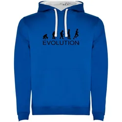 Felpa Con Cappuccio Evolution Running Two-colour Royal Blue / White M