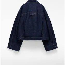 Cazadora vaquera de mujer boxy en denim de algodón