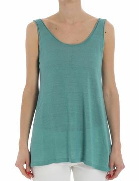 Fuzzi Top in lino verde