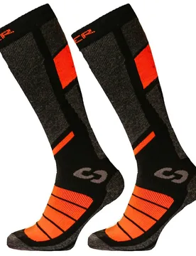 Chaussettes Pro Ii 2 Paires Black / Orange EU 45-47 - Sinner - FashionsVida