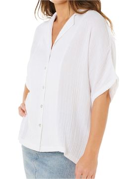 Premium surf camisa manga larga mujer Blanco (XS)