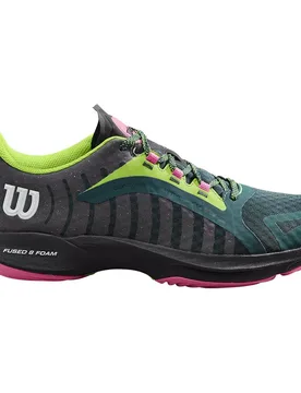 Hurakn Pro Padel Shoes Ponderosa Pine / Black / Sugar Plum UK 4.5 - Wilson - FashionsVida