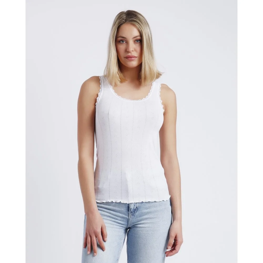 Camiseta interior de mujer sin mangas de punto de viscosa - Admas - FashionsVida