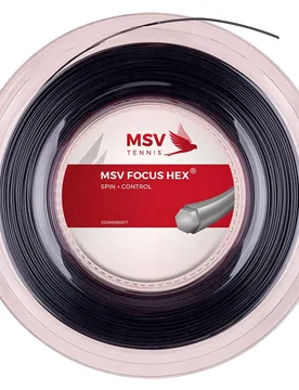 Focus Hex 200 M Tennis Reel String Black 1.27 mm - Msv Tennis - FashionsVida