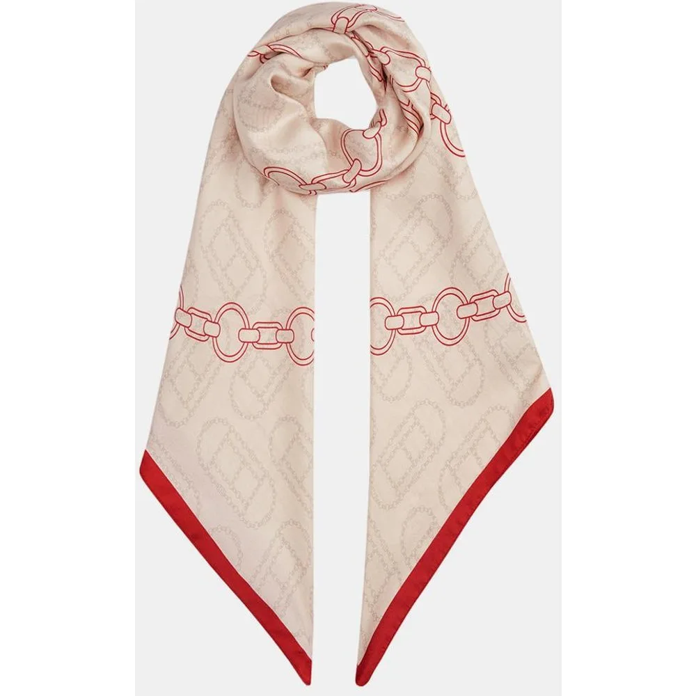 Pañuelo de mujer de seda en color con estampado rojo - Tommy Hilfiger - FashionsVida