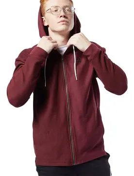 Sweat-shirt à Zip Training Essentials Twill Lux Maroon XS