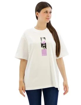 Karl Jeans Maglietta A Maniche Corte Relax Repeated Karl White M - Lagerfeld - FashionsVida