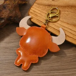Creative Leather Cartoon Yak Keychain Pendant Charm Perfect For Unique Gift Ideas 55KA