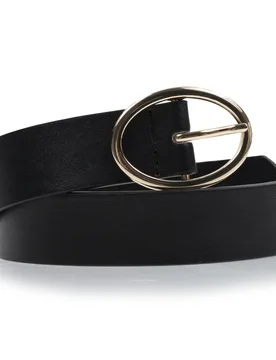 Ceinture Noir boucle ovale noir 100cm - Isotoner - FashionsVida
