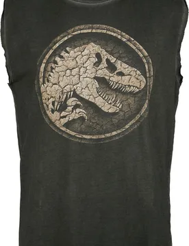 Tank-Top - Jurassic World - Cracked Earth Logo - S bis 4XL - für Männer - Größe XXL - grau - EMP exklusives Merchandise! - Männer - male - Jurassic Park - FashionsVida