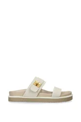 Women's 'Take Two Beige Suede' Suede Flats Size: 4 - Beige - Size: 4