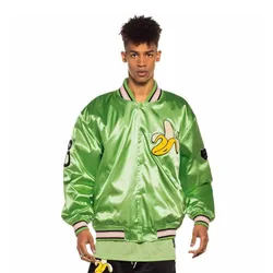 Blouson Bomber Jungle Punch Satin Green S Homme