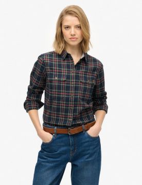 Para mujer. W4010513A Camisa Lumberjack (XL), Casual, Algodón, Manga larga