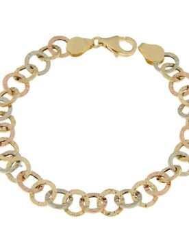 Bracciale Donna Oro Giallo Bianco Rosa GL101175