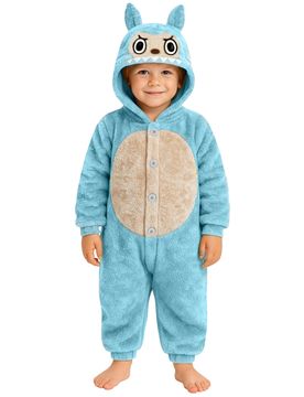Monster Kinderkostüm Plüsch Overall blau Kinder