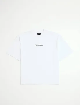 Men's Oversized Boxy Heavyweight 0 Feet Away T-Shirt White Size 5X-Large White 5XL - boohooMAN - FashionsVida