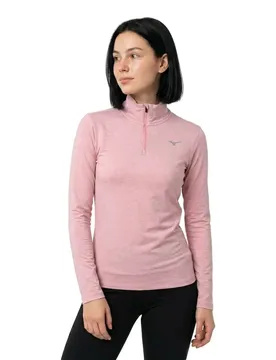 Maglietta A Manica Larga Con Mezza Cerniera Core Impulse Bleached Mauve XS