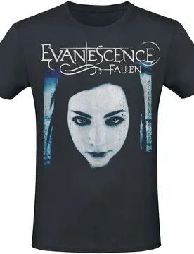 T-Shirt - Fallen - S bis XXL - für Männer - Größe XL - schwarz - Lizenziertes Merchandise! - Männer - male - Evanescence - FashionsVida