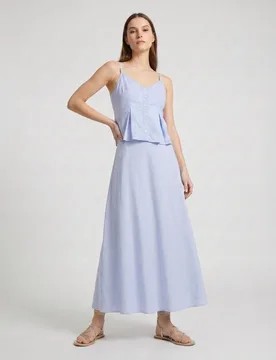 Falda larga con cierre de cremallera - Vero Moda - FashionsVida