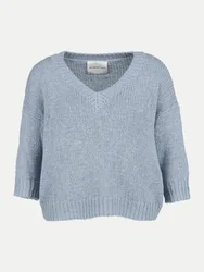 Lochstrickpullover Blau 38