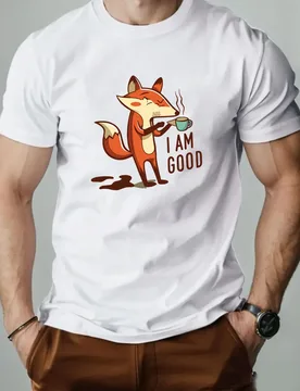 Men's T-Shirt Animal Fox Cartoon Pattern Summer Leisure Breathable 100% Cotton Round Neck T-shirt High Quality Clothing - Aliexpress - FashionsVida