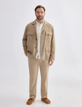 Parka larga en lino de hombre - Dustin - FashionsVida