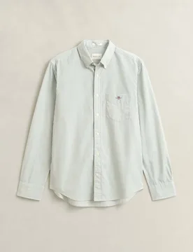 Regular Fit Poplin Striped Oxford Shirt Green Mix male - Gant - FashionsVida