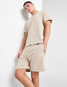 Mens Pantaloncino Waffle - Beige, beige beige Uomo taglia M