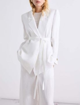 Para mujer. 2613041012200 Blazer de lino decolorado (38)