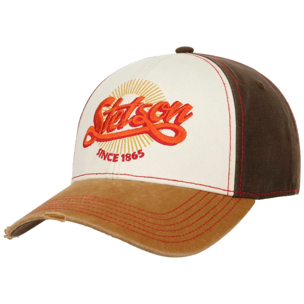 Cotton Vintage Cap by - dark brown - Size: One Size - Stetson - FashionsVida