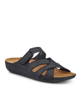 Women's Lightweight Touch Fasten Mules in Black Size: 8 - Black - Size: 8 - Pavers - FashionsVida