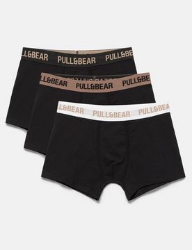 Pacco 3 Boxer Neri Con Logo