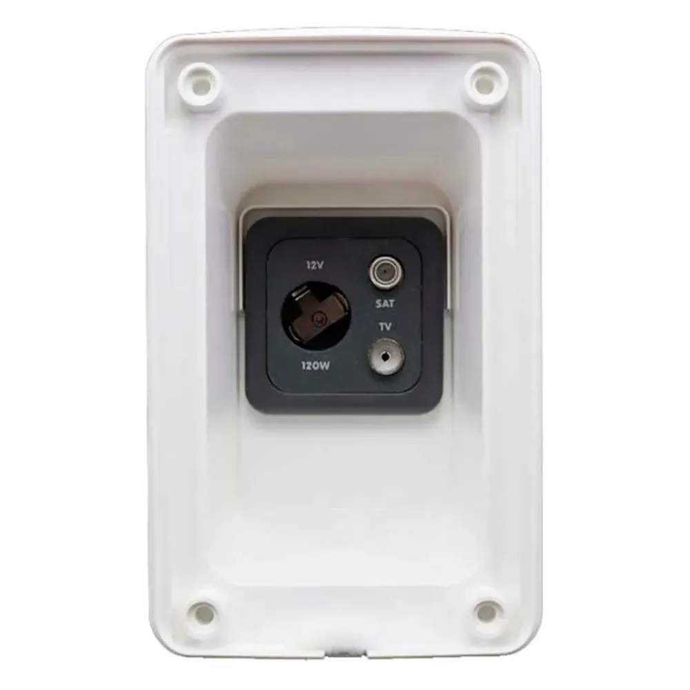 External Multimedia Socket For Tv/satellite + Output 12v White One Size unisex - Whale - FashionsVida