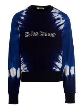 Felpa tie dye con ricamo logo