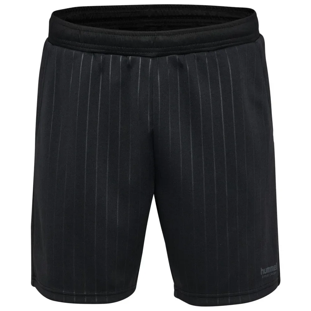 Pantaloni Corti Stripe Black M - Hummel - FashionsVida