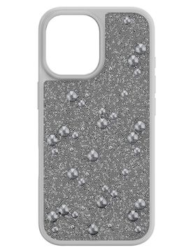 Custodia per smartphone High, Cristalli Flat Back, iPhone® 17, Tono argentato OS