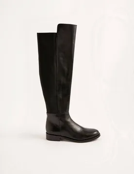 Women's Olivia Leather Over-the-Knee Boots in Black Size: 7 - Black - Size: 7 - Monsoon - FashionsVida