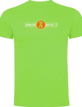 Maglietta A Maniche Corte Burn Fat Light Green - Kruskis - FashionsVida